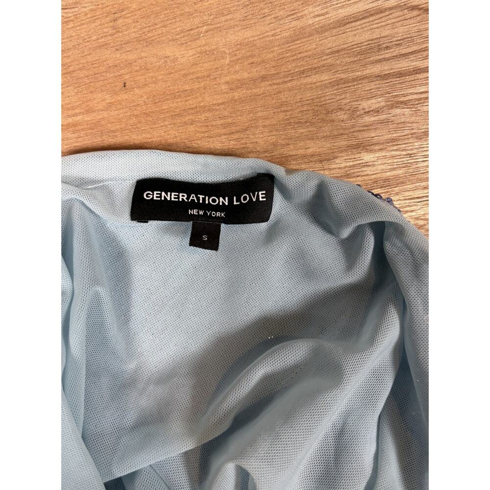 Generation‎ Love New York Sequin Camisole Top Blue Silver Sparkle Small - Picture 5 of 9